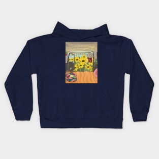 Camper Van Life - Sunflowers Kids Hoodie